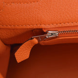 HERMES Hermes Birkin 35 Orange Silver Bracket □ L engraved (around 2008) Unisex Toryon Lemance Handbag B Rank used Ginzo