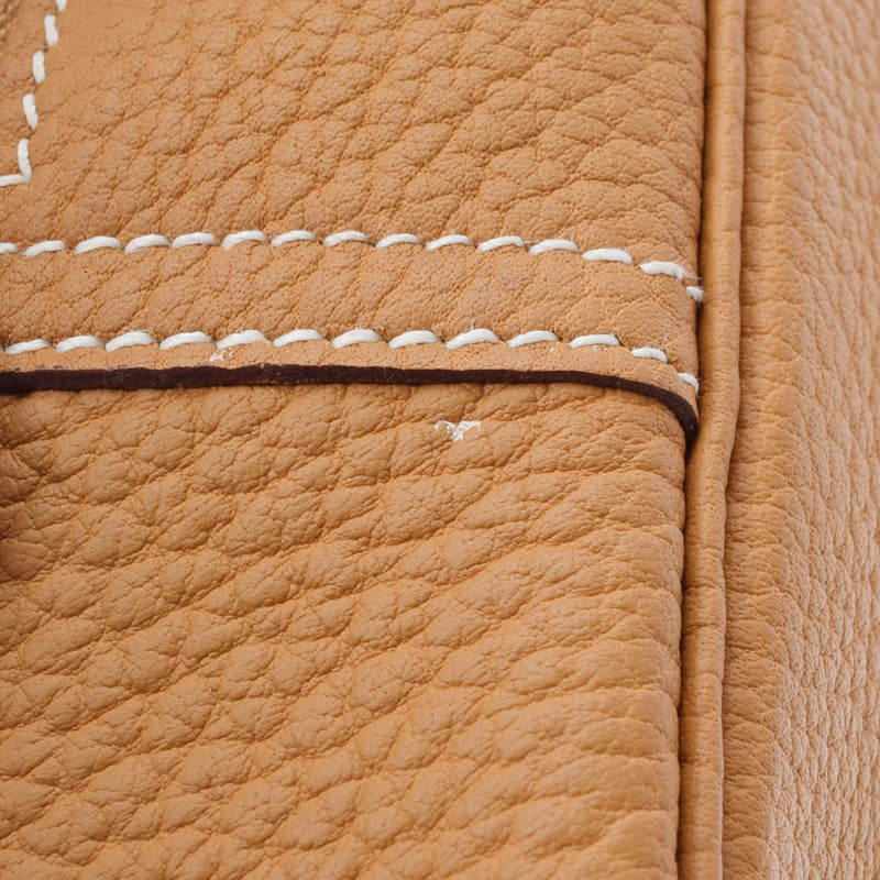 HERMES Hermes Preme 28 Natural Sable Silver Collection □ R engraved (around 2014) Ladies Fjord Handbag A Rank Used Ginzo