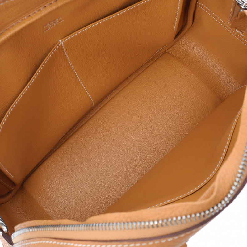 HERMES Hermes Preme 28 Natural Sable Silver Collection □ R engraved (around 2014) Ladies Fjord Handbag A Rank Used Ginzo