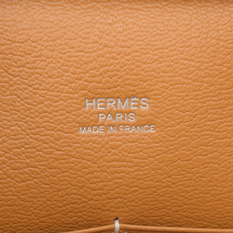 HERMES Hermes Preme 28 Natural Sable Silver Collection □ R engraved (around 2014) Ladies Fjord Handbag A Rank Used Ginzo