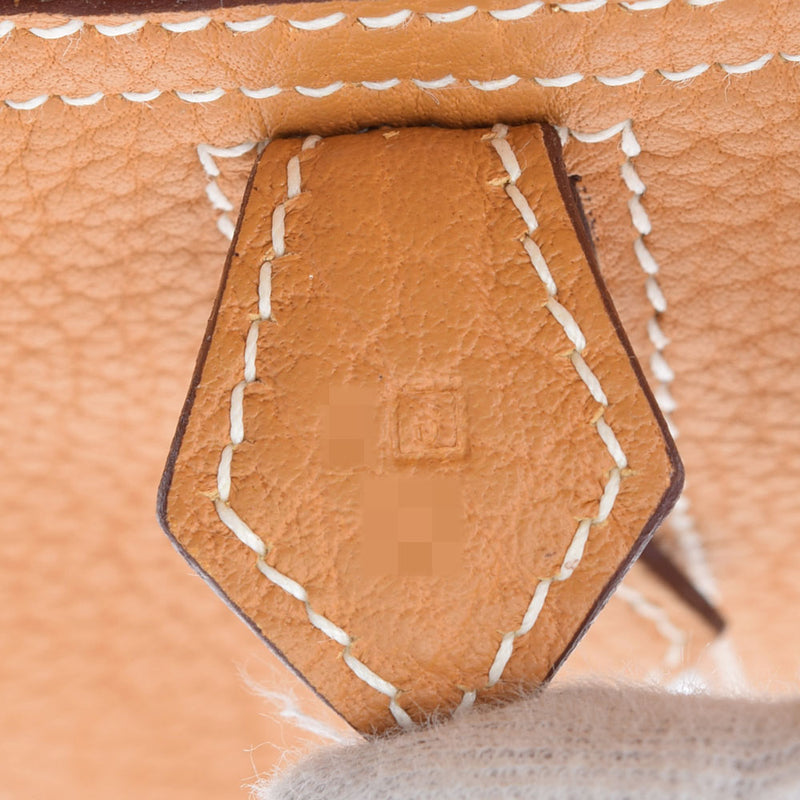 HERMES Hermes Preme 28 Natural Sable Silver Collection □ R engraved (around 2014) Ladies Fjord Handbag A Rank Used Ginzo