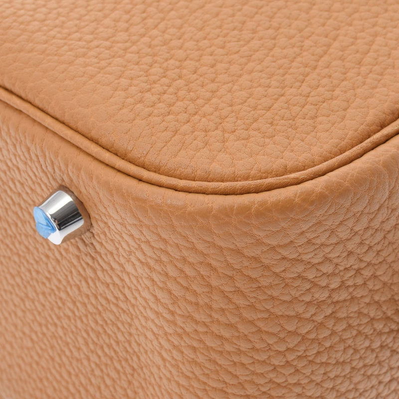 HERMES Hermes Preme 28 Natural Sable Silver Collection □ R engraved (around 2014) Ladies Fjord Handbag A Rank Used Ginzo
