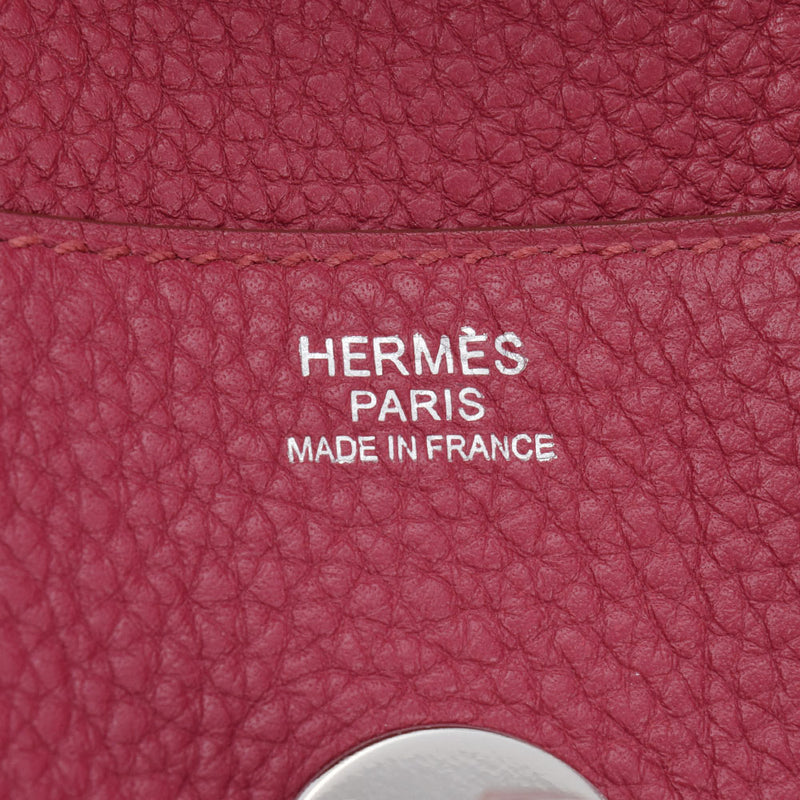 HERMES エルメス リンディ34 2WAY ルビー シルバー金具 T刻印(2015年頃) レディース トリヨンクレマンス ハンドバッグ Aランク 中古 銀蔵