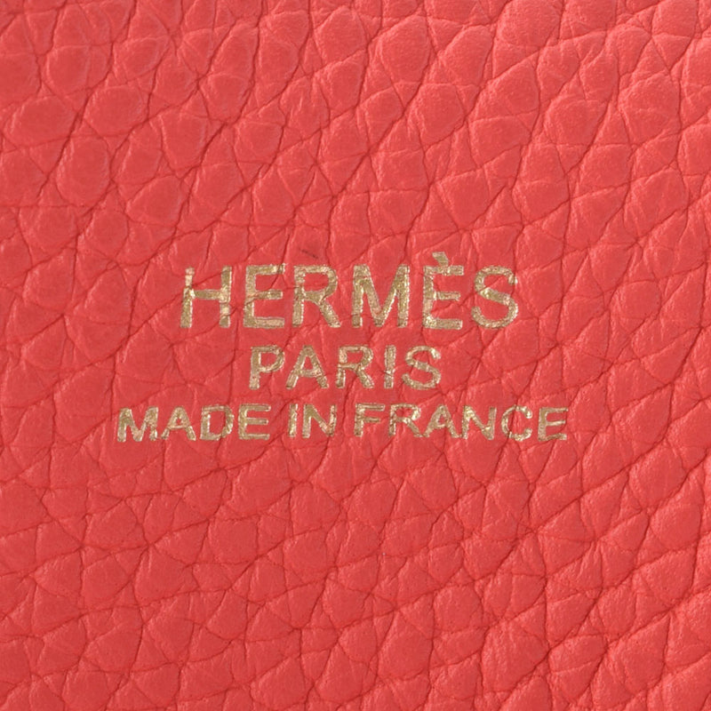 HERMES エルメス ドゥブルセンス45リバーシブル ルージュカザック □Q刻印(2013年頃) ユニセックス トリヨンクレマンス トートバッグ ABランク 中古 銀蔵