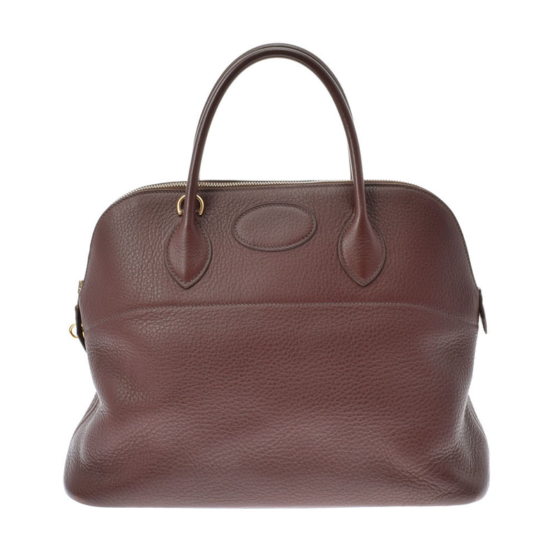 HERMES エルメス ボリード 37 茶 ゴールド金具 □F刻印(2002年頃) レディース トリヨンクレマンス ハンドバッグ ABランク 中古 銀蔵