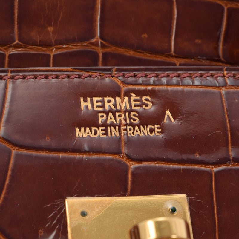 爱马仕爱马仕伯金（Hermes Hermes Birkin）35 meir金支架□h -graved（2004年左右）女士porosus手提包port hand a stra