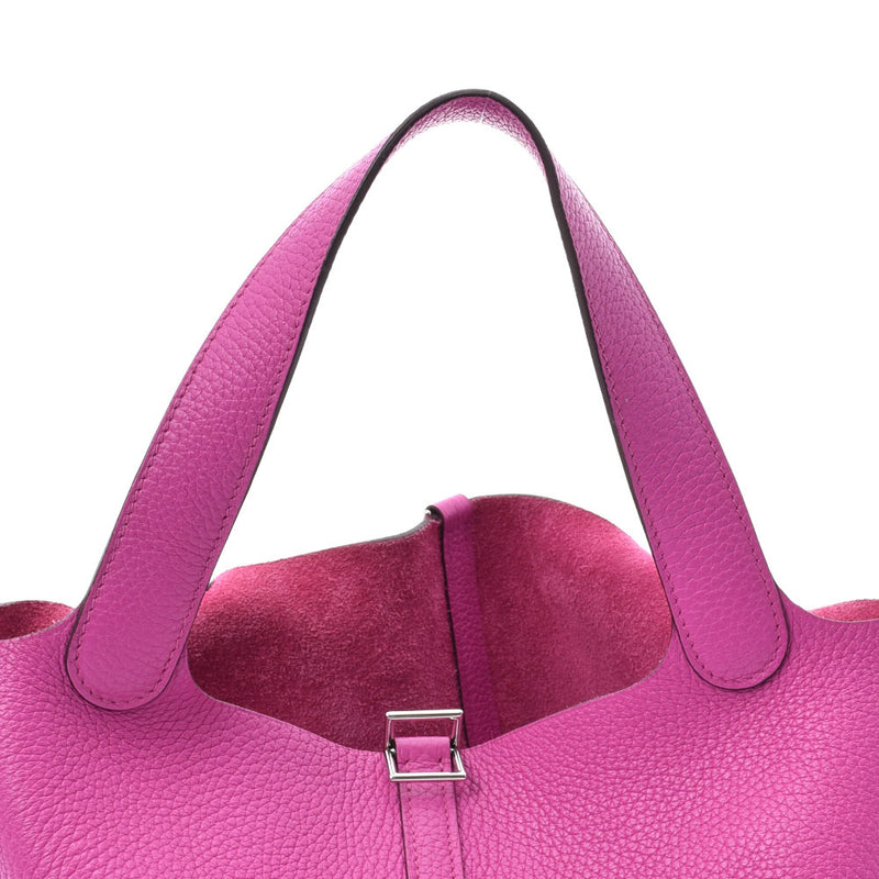 HERMES エルメス ピコタンロック MM マグノリア シルバー金具 C刻印(2018年頃) レディース トリヨンクレマンス ハンドバッグ ABランク 中古 銀蔵