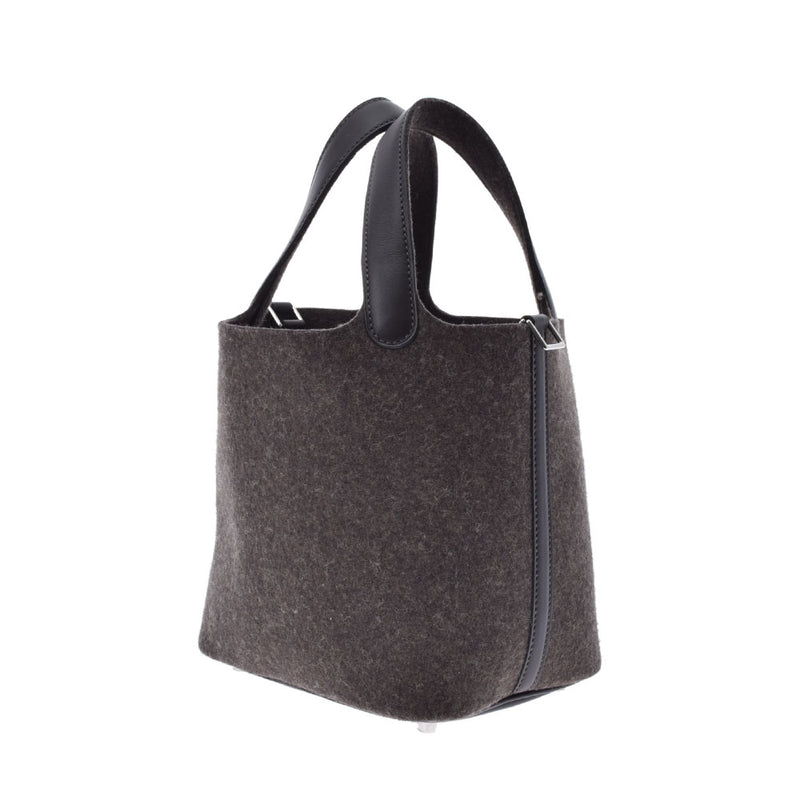 HERMES Hermes Picotan Lock PM Ebenne Silver Bracket Y engraved (around 2020) Ladies Swift Felt Handbag New Used Ginzo