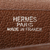 HERMES Hermes Bears Freet tea Silver metal □ K -engraved (around 2007) Ladies Shable Long Wallet B Rank Used Ginzo