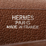 HERMES エルメス ベアンスフレ 茶 シルバー金具 □K刻印(2007年頃) レディース シェーブル 長財布 Bランク 中古 銀蔵