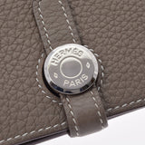 HERMES Hermes Dogon GM Etupo Silver Bracket D (Around 2019) Unisex Toryon Lemance Long Wallet A Rank Used Ginzo