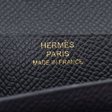 爱马仕爱马仕（Hermes Hermes）熊弗莱克（Freque）黑金支架X雕刻（大约在2016年）女士Vo Epson Long Wallet Ab Rank Rank使用Ginzo