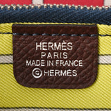 HERMES Hermes Azapring Silkin Bordeaux Silver Bracket A engraved (around 2017) Ladies Vo Epson Long Wallet A Rank Used Ginzo