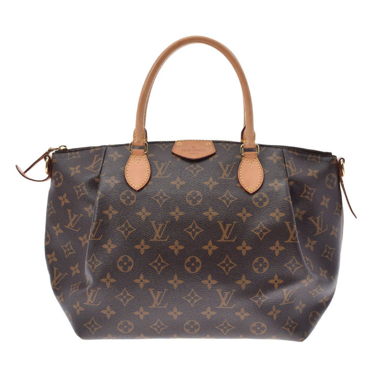 路易威顿路易·维顿（Louis Vuitton）路易威登（Louis Vuitton）会标Turen MM 2Way Brown M48814女士会标帆布手提包AB级使用Ginzo