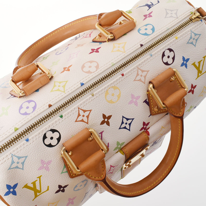 LOUIS VUITTON Louis Vuitton Multicolor Speedy 30 Bron (White) M92643 Ladies Monogram Multicolor Handbag AB Rank Used Ginzo