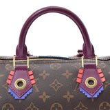 LOUIS VUITTON ルイヴィトン モノグラム トーテム スピーディ30 ブラウン/ピンク系 M41666 レディース ハンドバッグ Aランク 中古 銀蔵