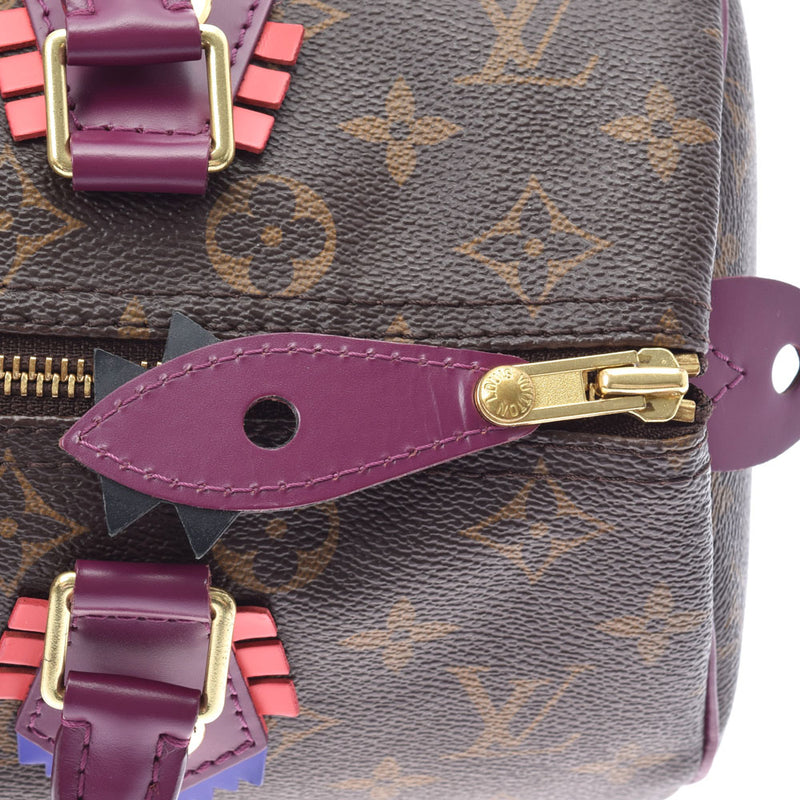 LOUIS VUITTON Louis Vuitton Monogram Totem Speedy 30 Brown/Pink M41666 Ladies Handbag A Rank used Ginzo