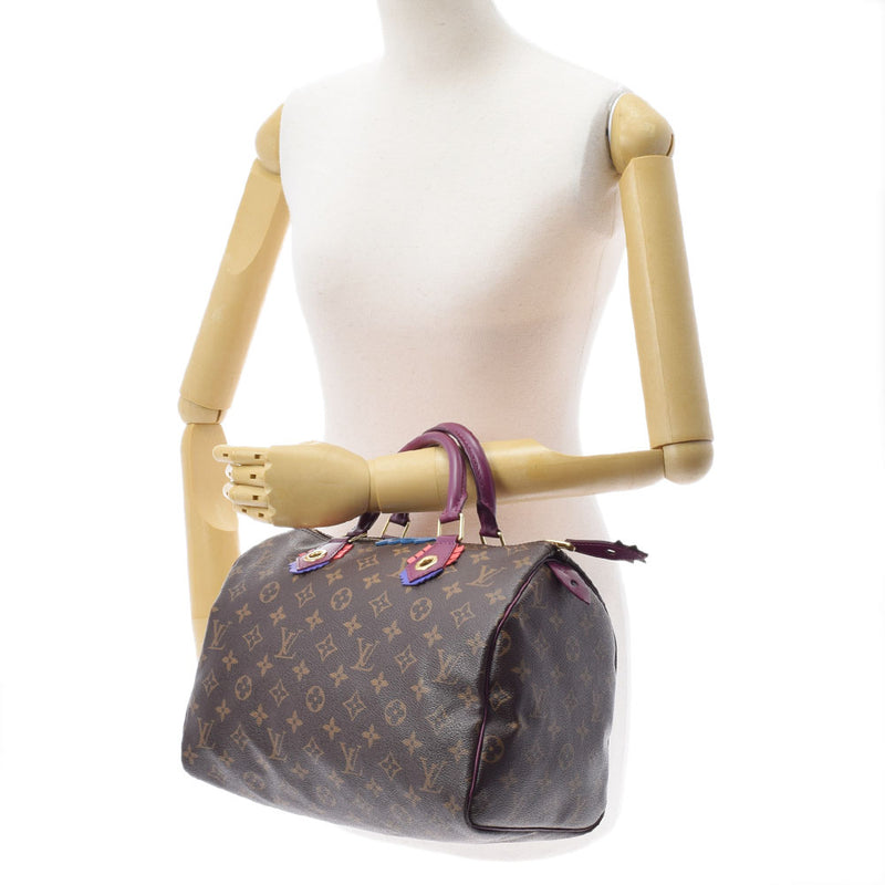 LOUIS VUITTON Louis Vuitton Monogram Totem Speedy 30 Brown/Pink M41666 Ladies Handbag A Rank used Ginzo