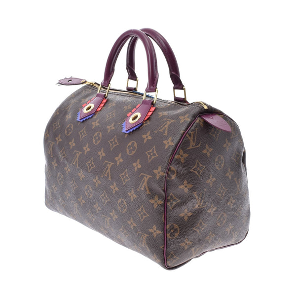 LOUIS VUITTON Louis Vuitton Monogram Totem Speedy 30 Brown/Pink M41666 Ladies Handbag A Rank used Ginzo