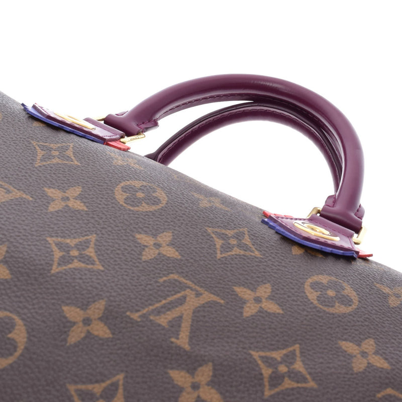 LOUIS VUITTON ルイヴィトン モノグラム トーテム スピーディ30 ブラウン/ピンク系 M41666 レディース ハンドバッグ Aランク 中古 銀蔵