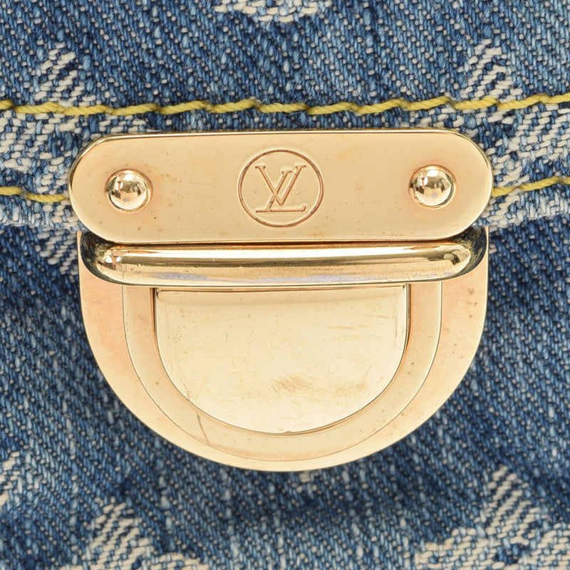 LOUIS VUITTON Louis Vuitton Monogram Denim Buggy PM Blue M95049 Ladies Denim Shoulder Bag B Rank used Ginzo