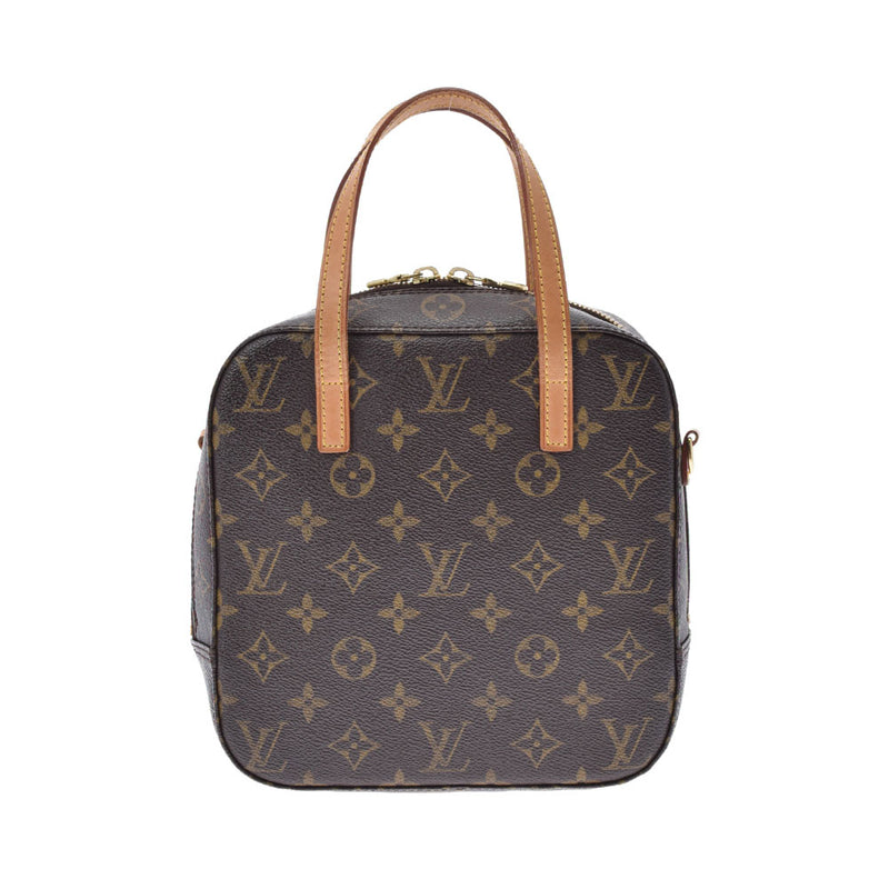 LOUIS VUITTON Louis Vuitton Monogram Spontini Brown M47500 Unisex Monogram Canvas Handbag A Rank used Ginzo