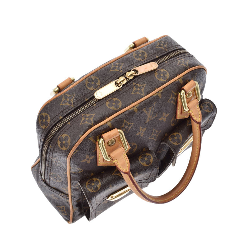 LOUIS VUITTON ルイヴィトン モノグラム マンハッタンPM ブラウン M40026 レディース モノグラムキャンバス ハンドバッグ Bランク 中古 銀蔵