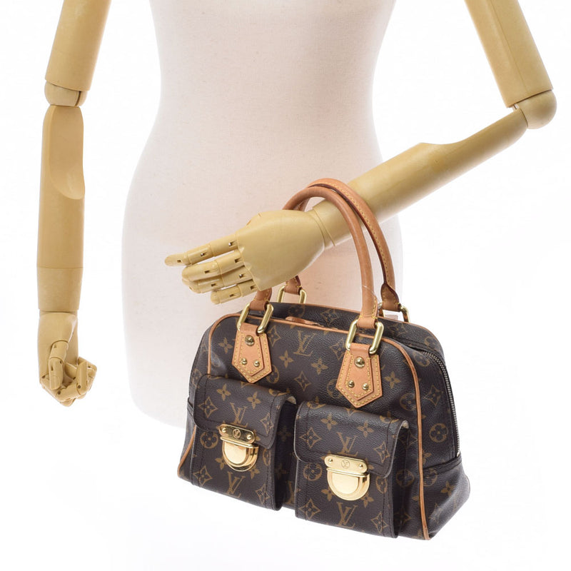 LOUIS VUITTON Louis Vuitton Monogram Manhattan PM Brown M40026 Ladies Monogram Canvas Handbag B Rank used Ginzo