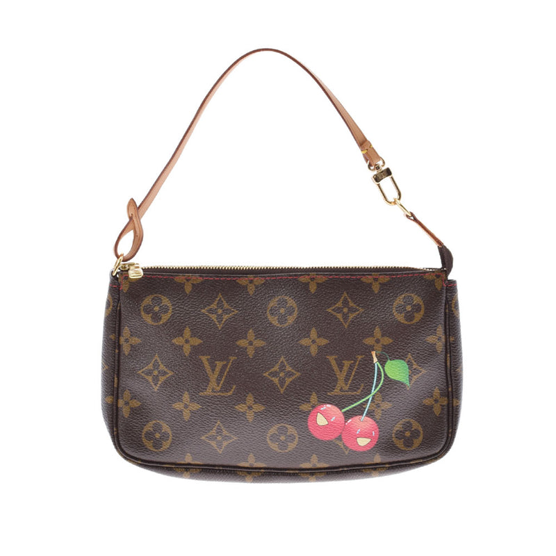 LOUIS VUITTON Louis Vuitton Monogram Cherry Brown M95008 Ladies Monogram Canvas Accessory Pouch A Rank Used Ginzo