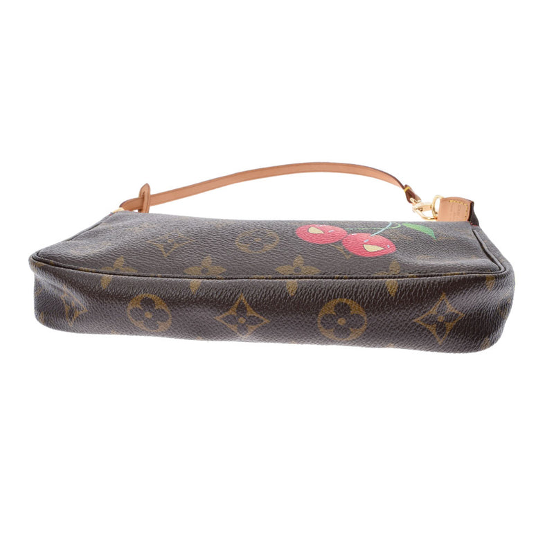 LOUIS VUITTON Louis Vuitton Monogram Cherry Brown M95008 Ladies Monogram Canvas Accessory Pouch A Rank Used Ginzo