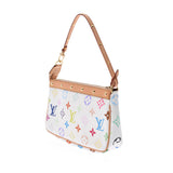 LOUIS VUITTON Louis Vuitton Multicolor Pochette AccessWall White M92649 Ladies Monogram Multicolor Accessories Pouch AB Rank Used Ginzo