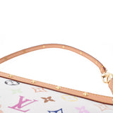 路易威顿路易·维顿多色Pochette Accesswall白色M92649女士会标Monogram多色配件袋AB级使用Ginzo