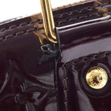 路易威顿路易斯·维尔尼·阿尔玛·阿尔玛（Louis Vuitton Alma）PM Amalant M91611女士会标Monogram Verni手提包AB级使用Ginzo