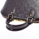 路易威顿路易斯·维尔尼·阿尔玛·阿尔玛（Louis Vuitton Alma）PM Amalant M91611女士会标Monogram Verni手提包AB级使用Ginzo