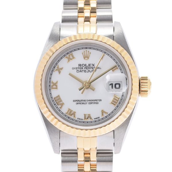 ロレックス ROLEX 69173 デイトジャスト 腕時計 ホワイト文字盤 SS×YG レディース【中古】 デイトジャスト ロレックス ROLEX 69173 腕時計 自動巻 ホワイト文字盤