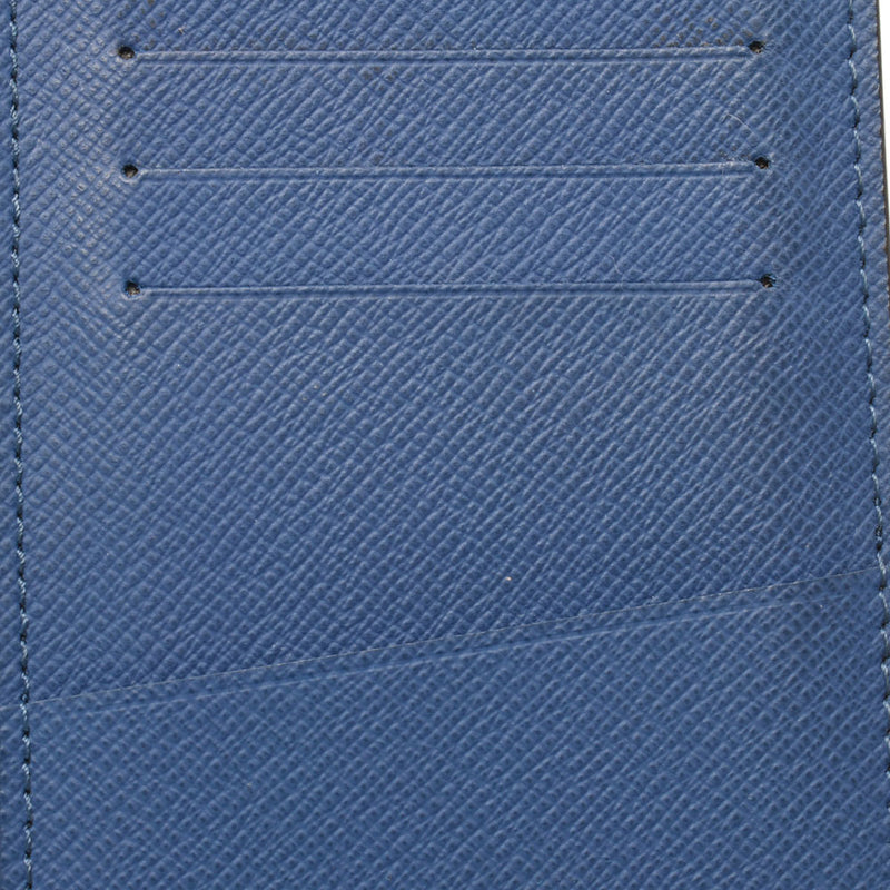 LOUIS VUITTON Louis Vuitton Epi Portfeuy Braze Blue Oxford M62973 Men's Epireather Long Wallet A Rank Used Ginzo