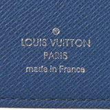 LOUIS VUITTON Louis Vuitton Epi Portfeuy Braze Blue Oxford M62973 Men's Epireather Long Wallet A Rank Used Ginzo