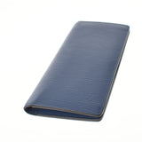 LOUIS VUITTON Louis Vuitton Epi Portfeuy Braze Blue Oxford M62973 Men's Epireather Long Wallet A Rank Used Ginzo