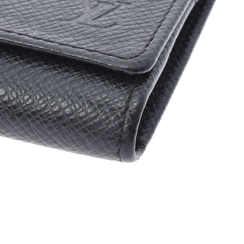 LOUIS VUITTON Louis Vuitton Taiga Port Moneco Moneco Gay Compact Wallet Aldoise (Black) M32562 Men's Leather Bi -Fold Wallet B Rank Used Ginzo