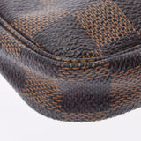 路易·威登（Louis Vuitton）路易·威登（Louis Vuitton）达米尔（Damier）迷你T＆B棕色N58011女士Dami Cambus附件袋AB级使用Ginzo
