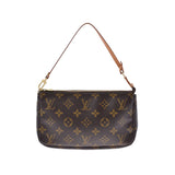 LOUIS VUITTON Louis Vuitton Monogram Pochette Accessory Brown M51980 Ladies Monogram Canvas Accessory Pouch AB Rank Used Ginzo