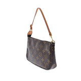 LOUIS VUITTON Louis Vuitton Monogram Pochette Accessory Brown M51980 Ladies Monogram Canvas Accessory Pouch AB Rank Used Ginzo