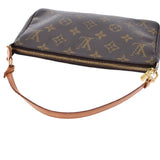 路易威顿路易·维顿（Louis Vuitton）路易威登（Louis Vuitton）会标pochette配件棕色M51980女士会标帆布辅助袋ab ab rank二手