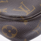 LOUIS VUITTON Louis Vuitton Monogram Pochette Accessory Brown M51980 Ladies Monogram Canvas Accessory Pouch AB Rank Used Ginzo