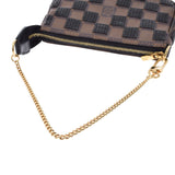 LOUIS VUITTON Louis Vuitton Damier Pieet Mini Brown N63176 Ladies Damier Cambus Span Call Accessory Pouch AB Rank Used Ginzo