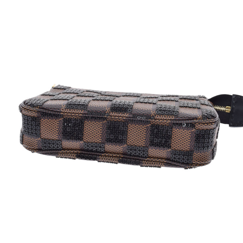 LOUIS VUITTON Louis Vuitton Damier Pieet Mini Brown N63176 Ladies Damier Cambus Span Call Accessory Pouch AB Rank Used Ginzo