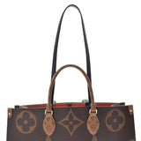 LOUIS VUITTON Louis Vuitton Monogram Giant on the Go GM Brown M44576 Unisex Monogram Canvas 2WAY Bag AB Rank Used Ginzo