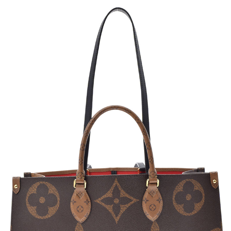 LOUIS VUITTON ルイヴィトン モノグラム ジャイアントオンザゴー GM ブラウン M44576 ユニセックス モノグラムキャンバス 2WAYバッグ ABランク 中古 銀蔵