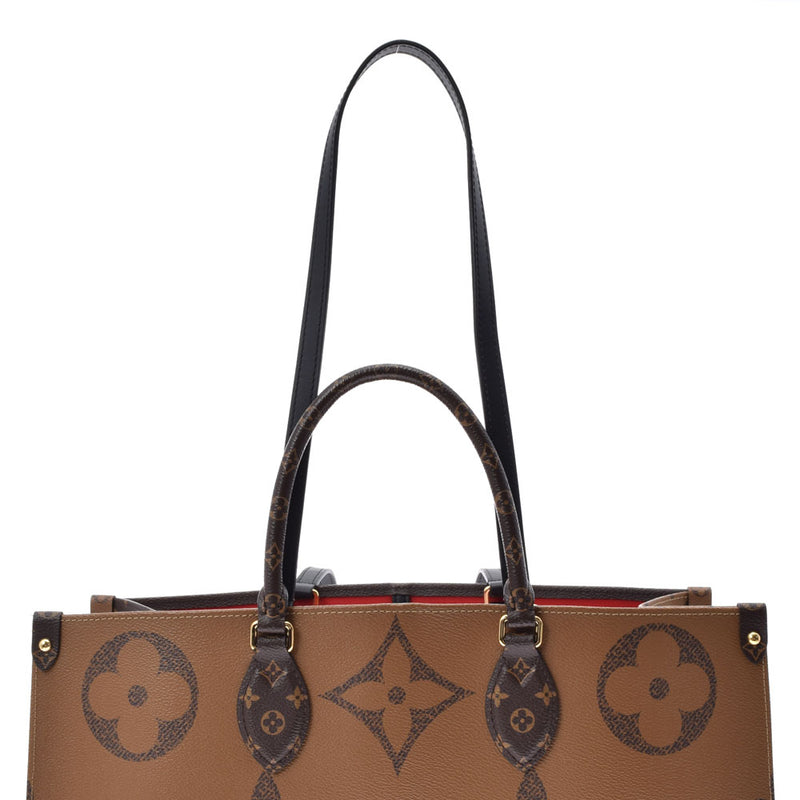 LOUIS VUITTON ルイヴィトン モノグラム ジャイアントオンザゴー GM ブラウン M44576 ユニセックス モノグラムキャンバス 2WAYバッグ ABランク 中古 銀蔵