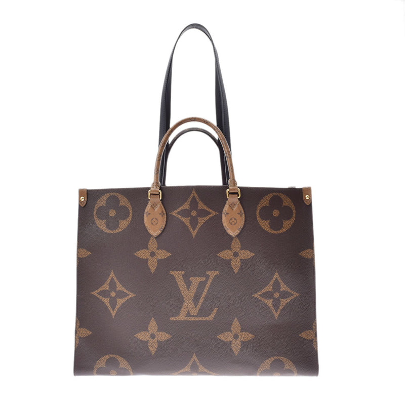 LOUIS VUITTON ルイヴィトン モノグラム ジャイアントオンザゴー GM ブラウン M44576 ユニセックス モノグラムキャンバス 2WAYバッグ ABランク 中古 銀蔵